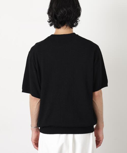 NANO universe(ナノユニバース)の「C/Ny ブークレ クルーネックニットTEE(Tシャツ/カットソー・メンズ・ブラック/ライトグレー/ボルドー・L/M/S)」の19枚目の写真