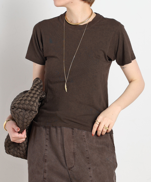 AP STUDIO(エーピーストゥディオ)の「【ASHER/アッシャー】VINTAGE TEE(Tシャツ/カットソー・レディース・ホワイト/ベージュ/カーキ/ブラウン・FREE)」の2枚目の写真