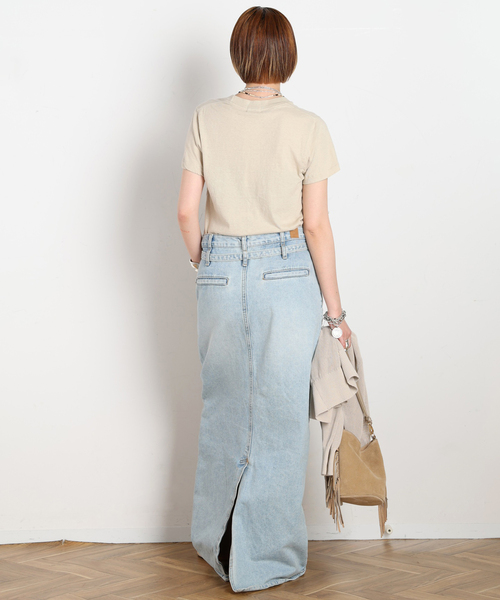 AP STUDIO(エーピーストゥディオ)の「【ASHER/アッシャー】VINTAGE TEE(Tシャツ/カットソー・レディース・ホワイト/ベージュ/カーキ/ブラウン・FREE)」の8枚目の写真