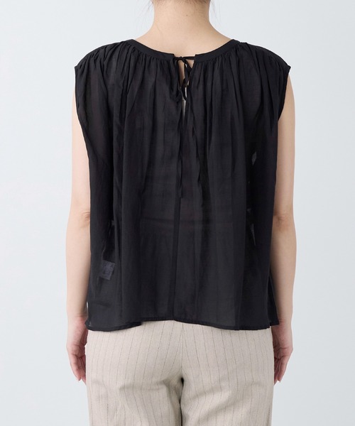 normment(ノーメント)の「【normment】ギャザーブラウス-COTTON RAYONGATHER TOPS(シャツ/ブラウス・レディース・ブラック/ダークブラウン・FREE)」の20枚目の写真