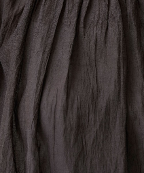 normment(ノーメント)の「【normment】ギャザーブラウス-COTTON RAYONGATHER TOPS(シャツ/ブラウス・レディース・ブラック/ダークブラウン・FREE)」の7枚目の写真