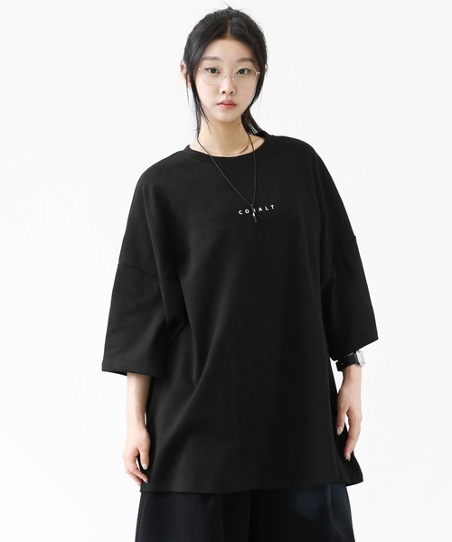 minsobi(ミンソビ)の「バックサークルグラフィック ビッグシルエット ハーフスリーブTシャツ(Tシャツ/カットソー・メンズ・ホワイト/ブラック・FREE)」の17枚目の写真