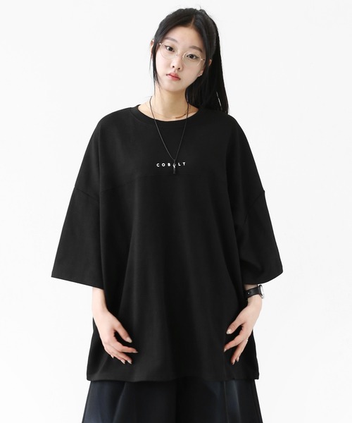 minsobi(ミンソビ)の「バックサークルグラフィック ビッグシルエット ハーフスリーブTシャツ(Tシャツ/カットソー・メンズ・ホワイト/ブラック・FREE)」の19枚目の写真