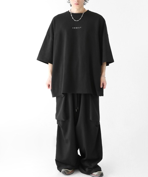 minsobi(ミンソビ)の「バックサークルグラフィック ビッグシルエット ハーフスリーブTシャツ(Tシャツ/カットソー・メンズ・ホワイト/ブラック・FREE)」の14枚目の写真