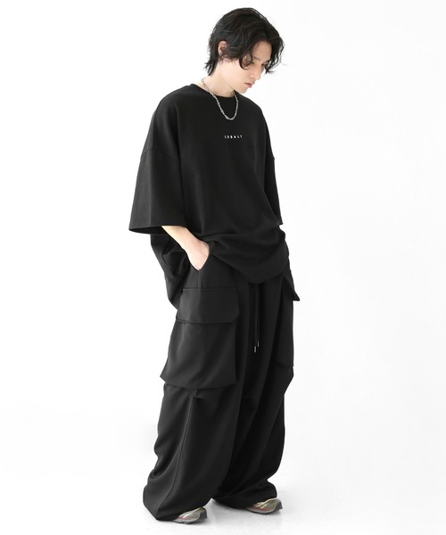 minsobi(ミンソビ)の「バックサークルグラフィック ビッグシルエット ハーフスリーブTシャツ(Tシャツ/カットソー・メンズ・ホワイト/ブラック・FREE)」の13枚目の写真