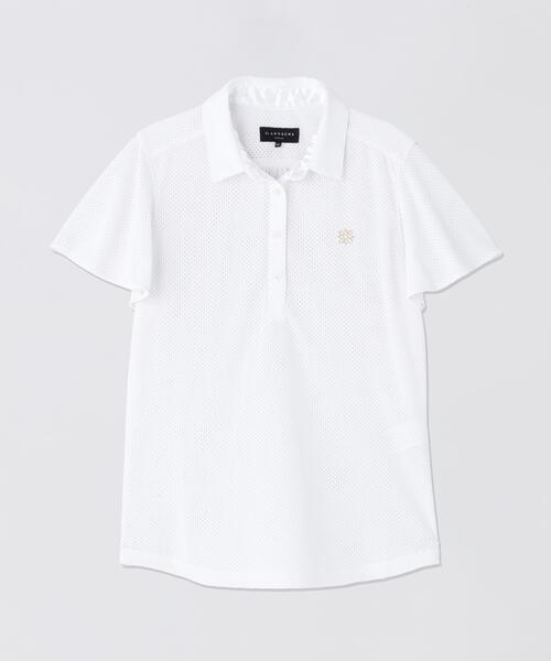 St ANDREWS（セントアンドリュース）の「【St ANDREWS】ビッグメッシュ半袖フリルシャツ (WOMENS)（ポロシャツ・レディース・ブラック/ホワイト/グリーン・S/M/L）」の16枚目の写真