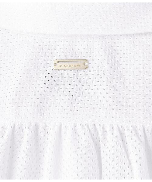 St ANDREWS（セントアンドリュース）の「【St ANDREWS】ビッグメッシュ半袖フリルシャツ (WOMENS)（ポロシャツ・レディース・ブラック/ホワイト/グリーン・S/M/L）」の18枚目の写真