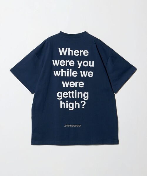PLEASURES(プレジャー)の「<PLEASURES × oasis>QUESTION Tシャツ(Tシャツ/カットソー・メンズ・ネイビー・M/L/S)」の2枚目の写真