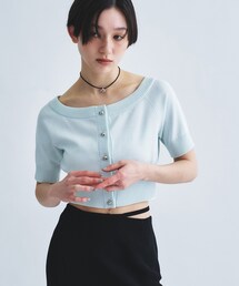 CODE A（コードエー）の「design knit short cardigan（カーディガン/ボレロ）」