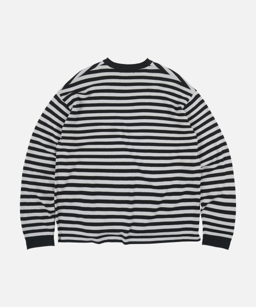 FRIZMWORKS（フリズムワークス）の「STRIPE KNIT LONG SLEEVE _ BLACK（ニット/セーター・メンズ・その他・SMALL/MEDIUM/LARGE/X-LARGE）」の2枚目の写真