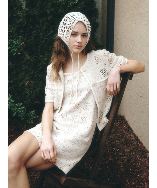 LENINA(レニーナ)の「ALLEN puff sleeve crochet jacket_BEIGE(その他アウター・レディース・Beige・SMALL/MEDIUM)」の1枚目の写真