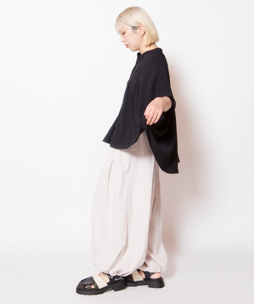 OSMOSIS（オズモーシス）の「バックギャザーワイドブラウス（シャツ/ブラウス・レディース・ブラック/グリーン/ホワイト・ONE SIZE）」の19枚目の写真