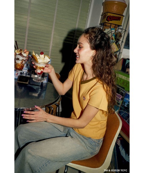 ALEXIA STAM（アリシアスタン）の「[Care Bears  x ALEXIA STAM] V Neck Ringer Tee /ケアベア コラボ リンガーTee（Tシャツ/カットソー・レディース・パープル/イエロー/ホワイト・S/M）」の6枚目の写真