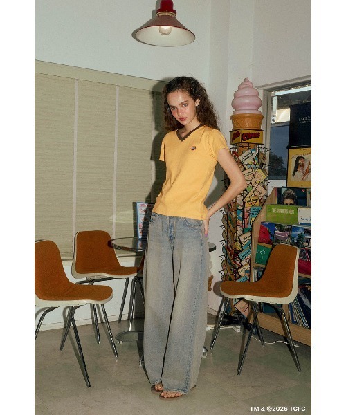 ALEXIA STAM（アリシアスタン）の「[Care Bears  x ALEXIA STAM] V Neck Ringer Tee /ケアベア コラボ リンガーTee（Tシャツ/カットソー・レディース・パープル/イエロー/ホワイト・S/M）」の10枚目の写真