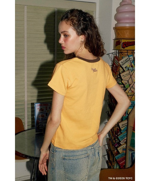 ALEXIA STAM（アリシアスタン）の「[Care Bears  x ALEXIA STAM] V Neck Ringer Tee /ケアベア コラボ リンガーTee（Tシャツ/カットソー・レディース・パープル/イエロー/ホワイト・S/M）」の11枚目の写真