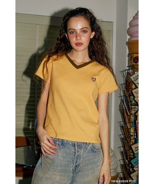 ALEXIA STAM（アリシアスタン）の「[Care Bears  x ALEXIA STAM] V Neck Ringer Tee /ケアベア コラボ リンガーTee（Tシャツ/カットソー・レディース・パープル/イエロー/ホワイト・S/M）」の13枚目の写真