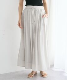 【接触冷感】シルキータックワイドパンツ【セットアップ対応】
