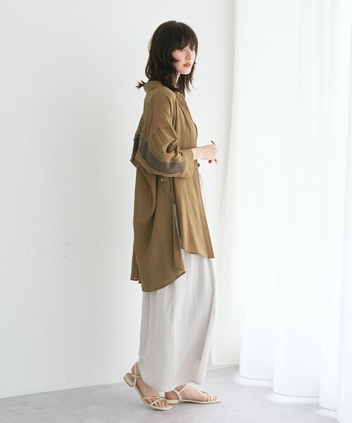 YECCA VECCA(イェッカヴェッカ)の「【接触冷感】シルキータックワイドパンツ【セットアップ対応】(その他パンツ・レディース・ブルー/グレイッシュベージュ/チャコールグレー・FREE)」の13枚目の写真