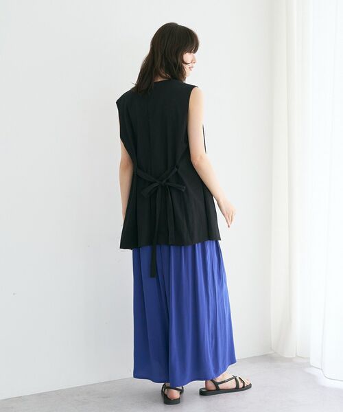 YECCA VECCA(イェッカヴェッカ)の「【接触冷感】シルキータックワイドパンツ【セットアップ対応】(その他パンツ・レディース・ブルー/グレイッシュベージュ/チャコールグレー・FREE)」の20枚目の写真