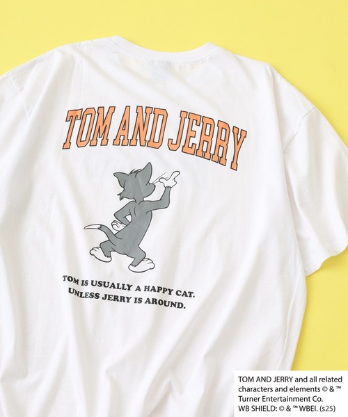 Tom&Jerry(トムアンドジェリー)の「トムとジェリーオーバーサイズTシャツ 半袖(Tシャツ/カットソー・メンズ・チャコールグレー/ベージュ/ネイビー/オフホワイト/グリーン/チャコールアッシュ/ヘザーチャコール/チャコール/ホワイト系1/ホワイト系2/ホワイト系3/ベージュ系1/ベージュ系2/ベージュ系3/グリーン系1/ネイビー系1・M/L/XL)」の3枚目の写真