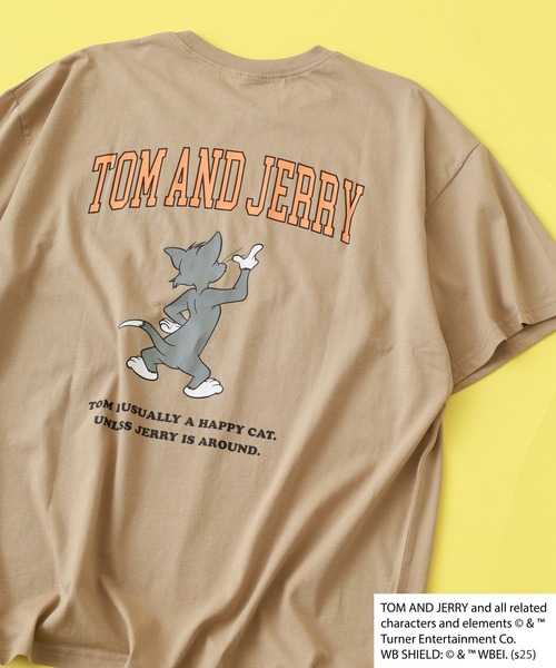 Tom&Jerry(トムアンドジェリー)の「トムとジェリーオーバーサイズTシャツ 半袖(Tシャツ/カットソー・メンズ・チャコールグレー/ベージュ/ネイビー/オフホワイト/グリーン/チャコールアッシュ/ヘザーチャコール/チャコール/ホワイト系1/ホワイト系2/ホワイト系3/ベージュ系1/ベージュ系2/ベージュ系3/グリーン系1/ネイビー系1・M/L/XL)」の10枚目の写真