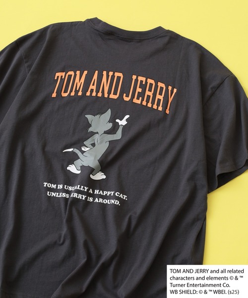 Tom&Jerry(トムアンドジェリー)の「トムとジェリーオーバーサイズTシャツ 半袖(Tシャツ/カットソー・メンズ・チャコールグレー/ベージュ/ネイビー/オフホワイト/グリーン/チャコールアッシュ/ヘザーチャコール/チャコール/ホワイト系1/ホワイト系2/ホワイト系3/ベージュ系1/ベージュ系2/ベージュ系3/グリーン系1/ネイビー系1・M/L/XL)」の6枚目の写真