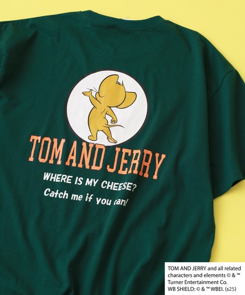 Tom&Jerry(トムアンドジェリー)の「トムとジェリーオーバーサイズTシャツ 半袖(Tシャツ/カットソー・メンズ・チャコールグレー/ベージュ/ネイビー/オフホワイト/グリーン/チャコールアッシュ/ヘザーチャコール/チャコール/ホワイト系1/ホワイト系2/ホワイト系3/ベージュ系1/ベージュ系2/ベージュ系3/グリーン系1/ネイビー系1・M/L/XL)」の13枚目の写真