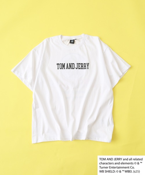 Tom&Jerry(トムアンドジェリー)の「トムとジェリーオーバーサイズTシャツ 半袖(Tシャツ/カットソー・メンズ・チャコールグレー/ベージュ/ネイビー/オフホワイト/グリーン/チャコールアッシュ/ヘザーチャコール/チャコール/ホワイト系1/ホワイト系2/ホワイト系3/ベージュ系1/ベージュ系2/ベージュ系3/グリーン系1/ネイビー系1・M/L/XL)」の17枚目の写真