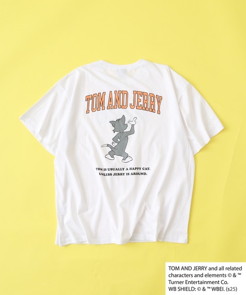 Tom&Jerry(トムアンドジェリー)の「トムとジェリーオーバーサイズTシャツ 半袖(Tシャツ/カットソー・メンズ・チャコールグレー/ベージュ/ネイビー/オフホワイト/グリーン/チャコールアッシュ/ヘザーチャコール/チャコール/ホワイト系1/ホワイト系2/ホワイト系3/ベージュ系1/ベージュ系2/ベージュ系3/グリーン系1/ネイビー系1・M/L/XL)」の20枚目の写真