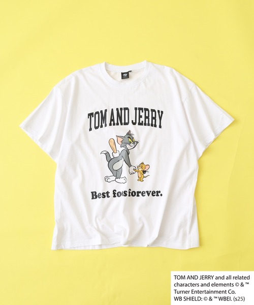 Tom&Jerry(トムアンドジェリー)の「トムとジェリーオーバーサイズTシャツ 半袖(Tシャツ/カットソー・メンズ・チャコールグレー/ベージュ/ネイビー/オフホワイト/グリーン/チャコールアッシュ/ヘザーチャコール/チャコール/ホワイト系1/ホワイト系2/ホワイト系3/ベージュ系1/ベージュ系2/ベージュ系3/グリーン系1/ネイビー系1・M/L/XL)」の22枚目の写真