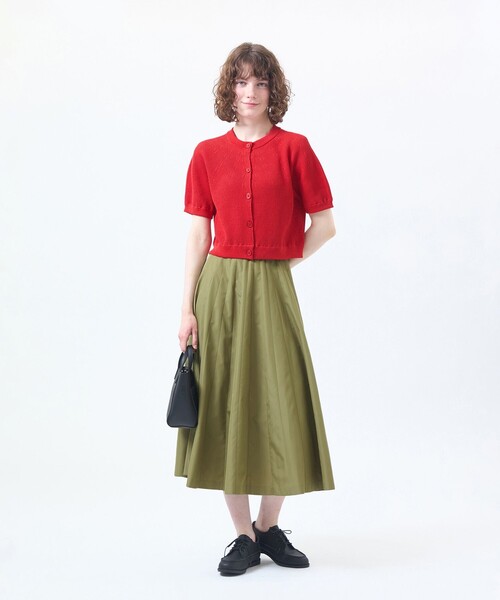 MACKINTOSH PHILOSOPHY（ﾏｯｷﾝﾄｯｼｭ ﾌｨﾛｿﾌｨｰ）の「ペーパーヤーンニットカーディガン（カーディガン/ボレロ・レディース・レッド系その他2/オフホワイト/ダークネイビー・38）」の14枚目の写真