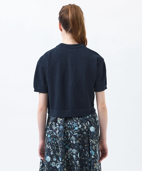 MACKINTOSH PHILOSOPHY（ﾏｯｷﾝﾄｯｼｭ ﾌｨﾛｿﾌｨｰ）の「ペーパーヤーンニットカーディガン（カーディガン/ボレロ・レディース・レッド系その他2/オフホワイト/ダークネイビー・38）」の18枚目の写真