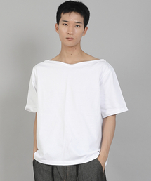 SAINTCREW（セントクルー）の「無地ボートネック16sコットン半袖TシャツPBS-894ホワイト（Tシャツ/カットソー）」