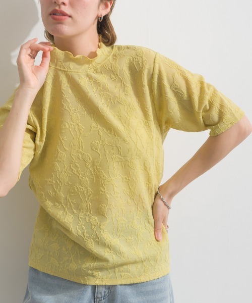 le colis（ルコリ）の「メロウ ボトルネック 5分袖 TEE（Tシャツ/カットソー・レディース・イエロー/オフホワイト/ブラック・FREE）」の3枚目の写真