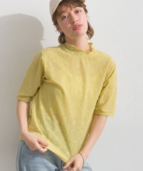 le colis（ルコリ）の「メロウ ボトルネック 5分袖 TEE（Tシャツ/カットソー・レディース・イエロー/オフホワイト/ブラック・FREE）」の10枚目の写真