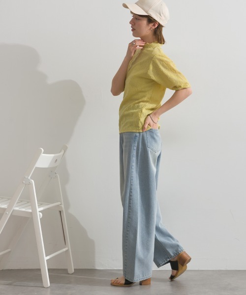 le colis（ルコリ）の「メロウ ボトルネック 5分袖 TEE（Tシャツ/カットソー・レディース・イエロー/オフホワイト/ブラック・FREE）」の11枚目の写真