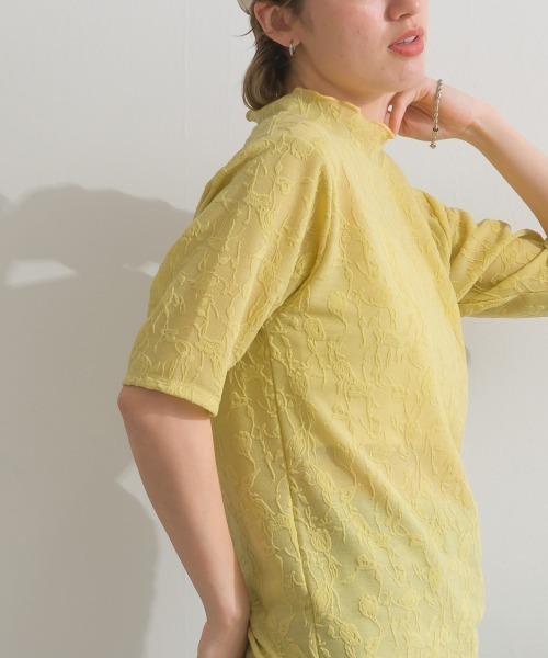 le colis（ルコリ）の「メロウ ボトルネック 5分袖 TEE（Tシャツ/カットソー・レディース・イエロー/オフホワイト/ブラック・FREE）」の13枚目の写真