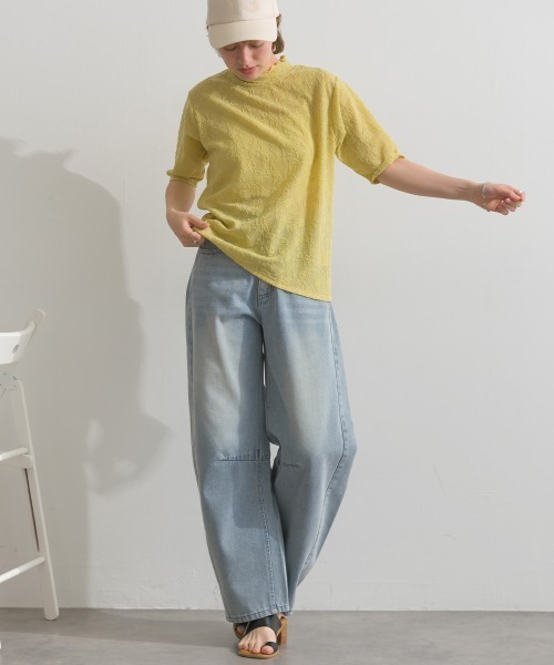 le colis（ルコリ）の「メロウ ボトルネック 5分袖 TEE（Tシャツ/カットソー・レディース・イエロー/オフホワイト/ブラック・FREE）」の15枚目の写真