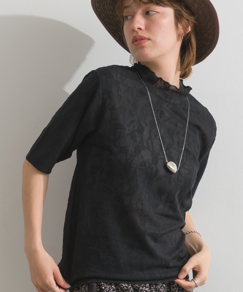 le colis（ルコリ）の「メロウ ボトルネック 5分袖 TEE（Tシャツ/カットソー・レディース・イエロー/オフホワイト/ブラック・FREE）」の16枚目の写真