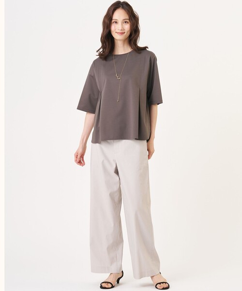 J.PRESS Ladies(J.プレス レディス)の「タイプライターライクジャージー クルーネック カットソー(Tシャツ/カットソー・レディース・ネイビー系/ライトグレー系/ライトグリーン系・SMALL)」の14枚目の写真