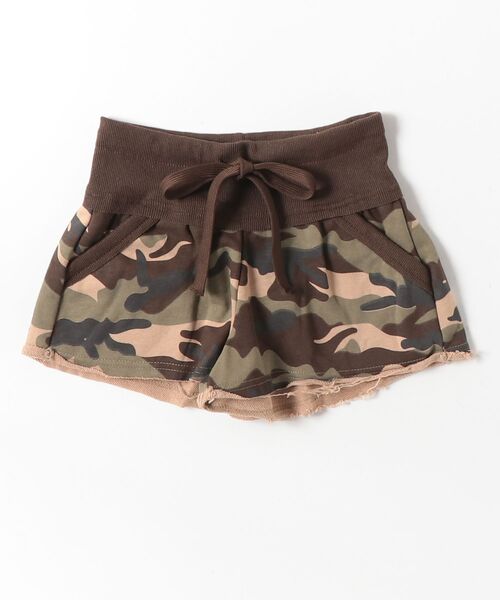 tinkerend(ティンカーエンド)の「Cut-off Sweat Mini Shorts / カットオフスウェットミニショーツ(スウェットパンツ・レディース・カモフラージュ/グレー・1/2)」の20枚目の写真
