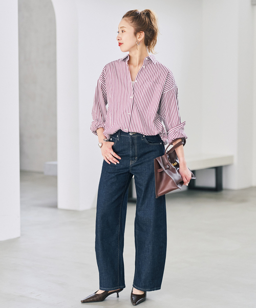 Spick & Span(スピックアンドスパン)の「《WEB限定カラー有り / 追加》50コットンオーバーシャツ(シャツ/ブラウス・レディース・サックスブルー/その他8/その他15/ホワイト/カーキ・FREE)」の11枚目の写真
