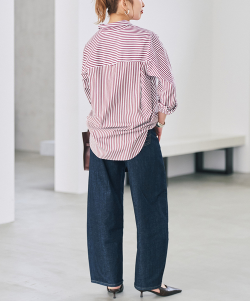 Spick & Span(スピックアンドスパン)の「《WEB限定カラー有り / 追加》50コットンオーバーシャツ(シャツ/ブラウス・レディース・サックスブルー/その他8/その他15/ホワイト/カーキ・FREE)」の19枚目の写真