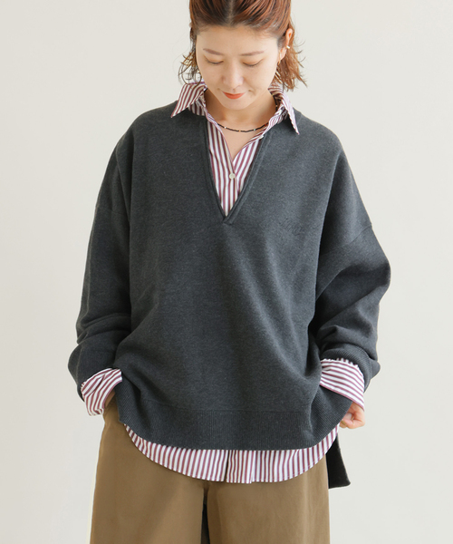 Spick & Span(スピックアンドスパン)の「《WEB限定カラー有り / 追加》50コットンオーバーシャツ(シャツ/ブラウス・レディース・サックスブルー/その他8/その他15/ホワイト/カーキ・FREE)」の18枚目の写真