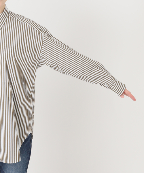 Spick & Span(スピックアンドスパン)の「《WEB限定カラー有り / 追加》50コットンオーバーシャツ(シャツ/ブラウス・レディース・サックスブルー/その他8/その他15/ホワイト/カーキ・FREE)」の12枚目の写真