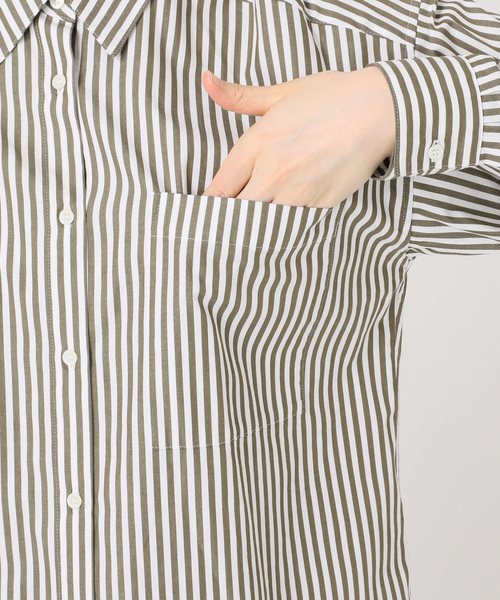 Spick & Span(スピックアンドスパン)の「《WEB限定カラー有り / 追加》50コットンオーバーシャツ(シャツ/ブラウス・レディース・サックスブルー/その他8/その他15/ホワイト/カーキ・FREE)」の11枚目の写真