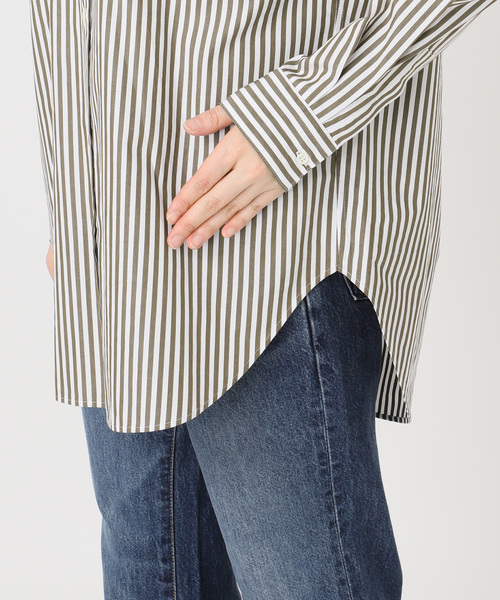 Spick & Span(スピックアンドスパン)の「《WEB限定カラー有り / 追加》50コットンオーバーシャツ(シャツ/ブラウス・レディース・サックスブルー/その他8/その他15/ホワイト/カーキ・FREE)」の10枚目の写真