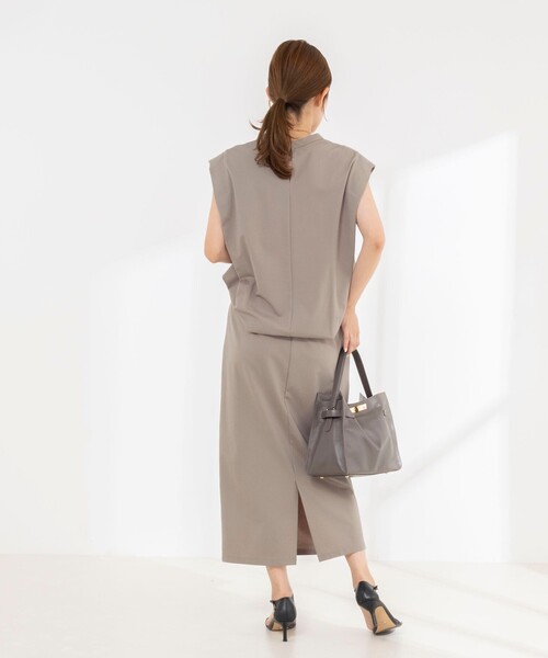 NOLLEY’S(ノーリーズ)の「《セットアップ対応/接触冷感》【BECシリーズ】ウォッシャブルハイスペックジャージギャザータイトスカート(スカート・レディース・ベージュ/ブラック・36/38)」の17枚目の写真