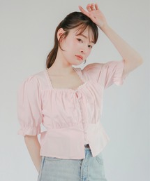 ＜ ZOZOTOWN限定 ＞パフリボンブラウス