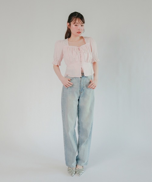 mic by Olu.(ミックバイオルドット)の「< ZOZOTOWN限定 >パフリボンブラウス(シャツ/ブラウス・レディース・ベビーピンク/ライトブルー/ホワイト・FREE)」の16枚目の写真